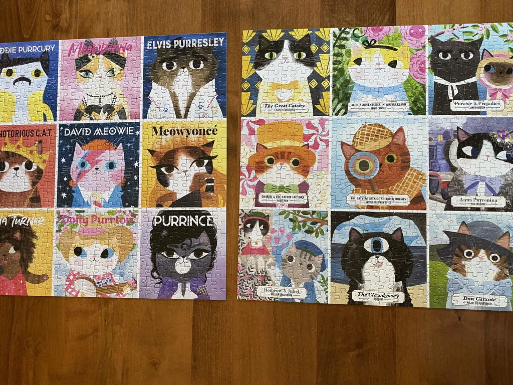 Mudpuppy Bookish Cats puzzle 500 piese pisici