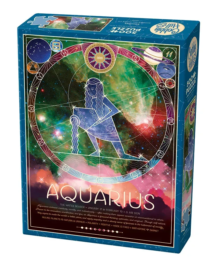 Cobble Hill Aquarius puzzle 500 piese zodiac
