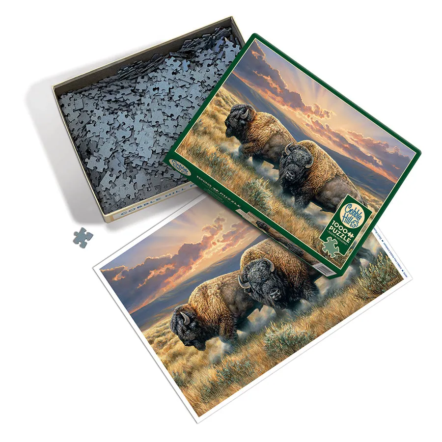 Cobble Hill Dusty Plains puzzle 1000 piese bizoni