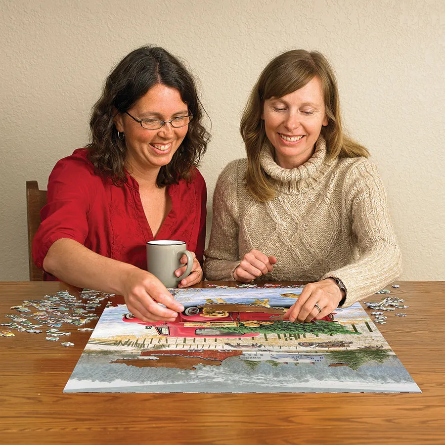Cobble Hill Christmas on the Farm puzzle 1000 piese iarna