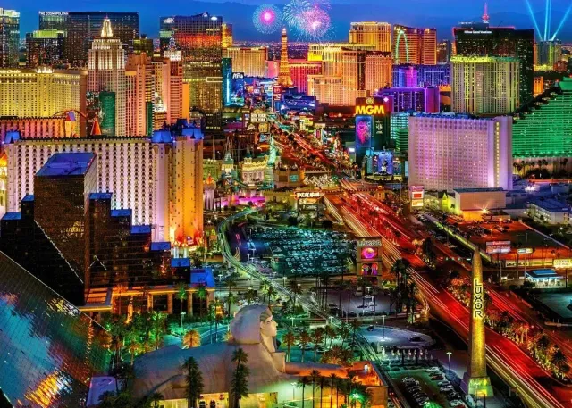 Mosaic Puzzles An Evening in Las Vegas puzzle lemn 250 piese neon