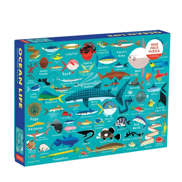 Mudpuppy Ocean Life puzzle 1000 piese pesti