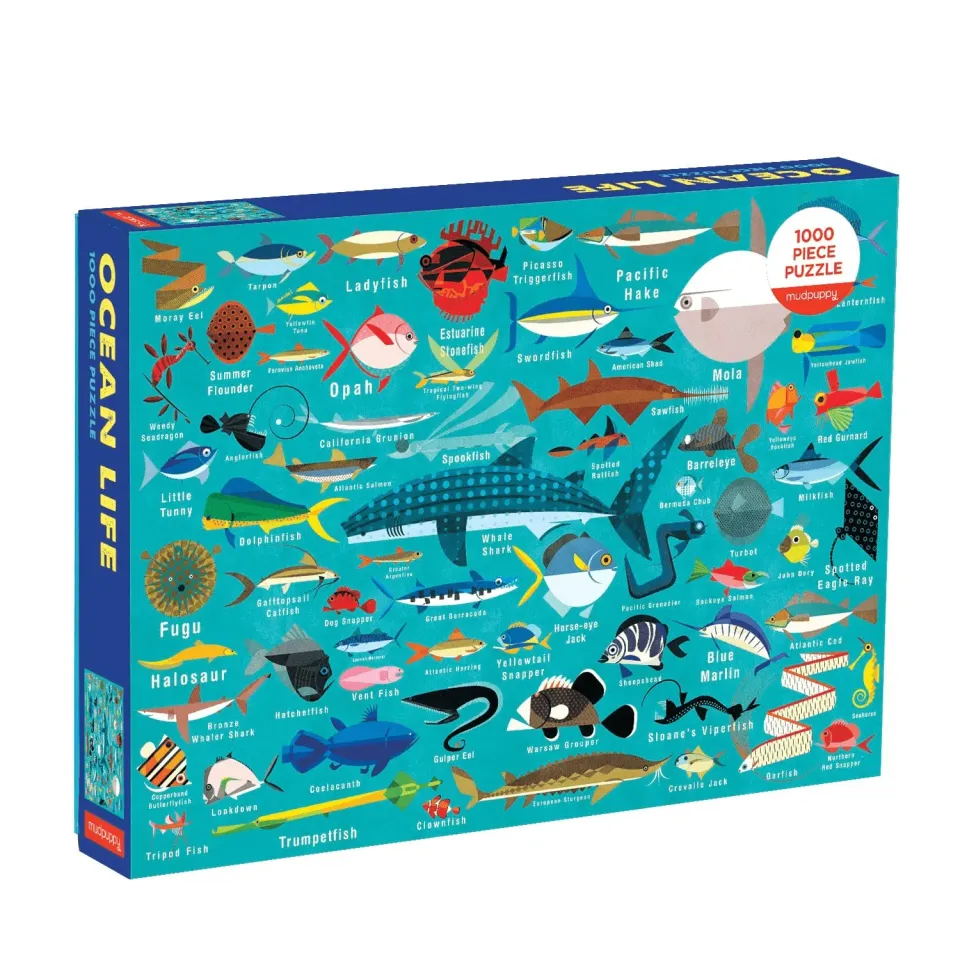 Mudpuppy Ocean Life puzzle 1000 piese pesti