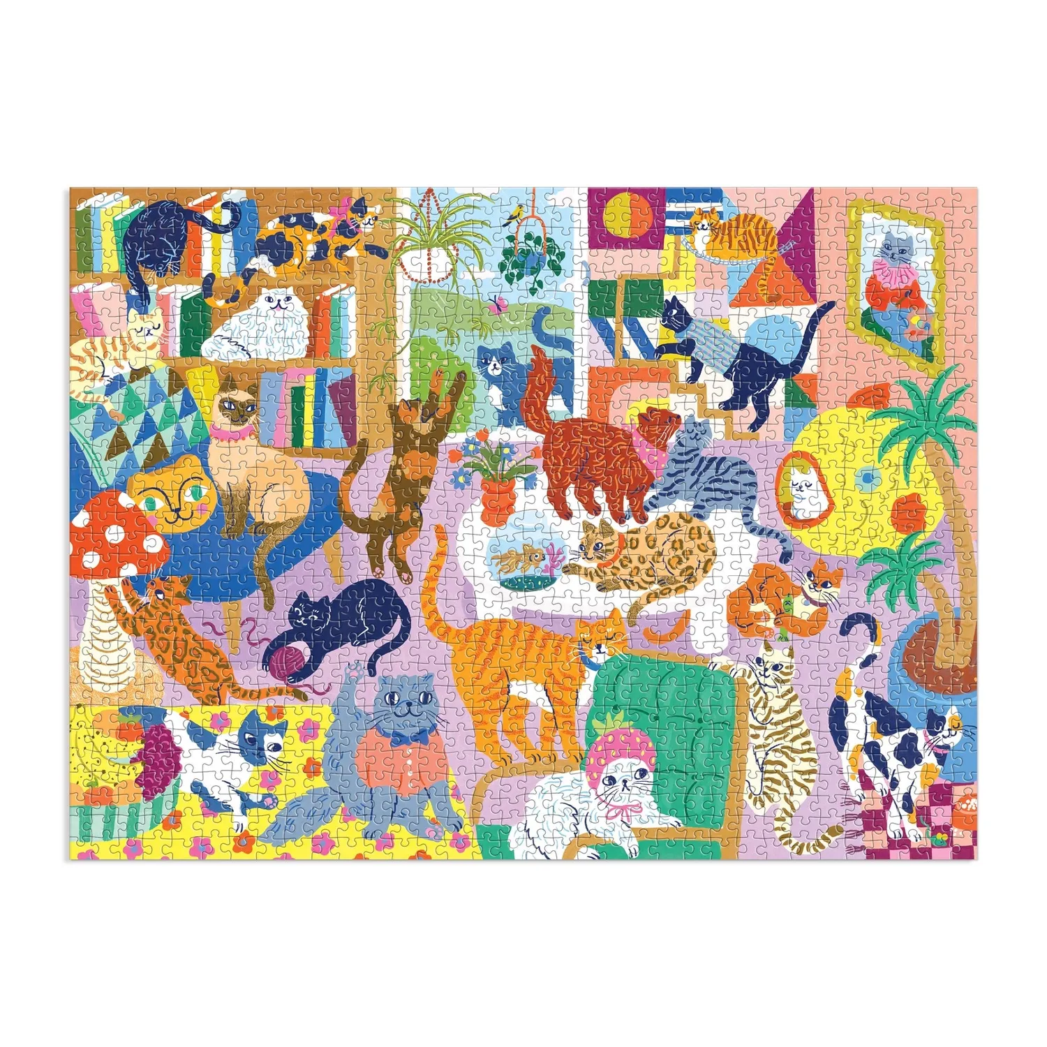 Mudpuppy Cozy Cat Club puzzle 1000 piese pisici