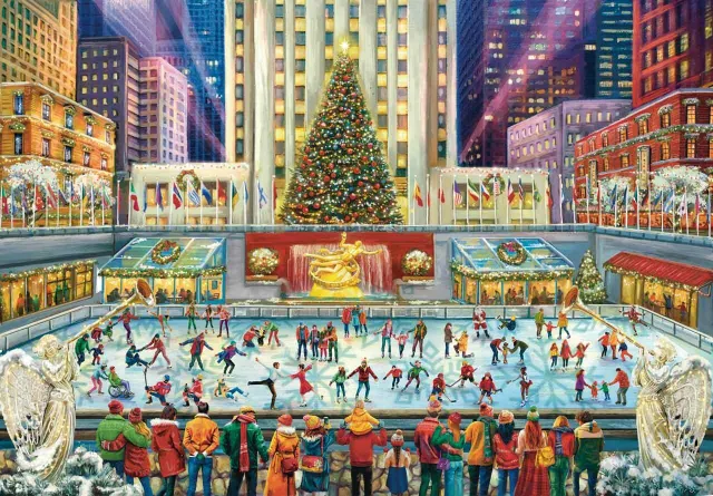 Mosaic Puzzles Rockefeller Rink puzzle lemn 500 piese