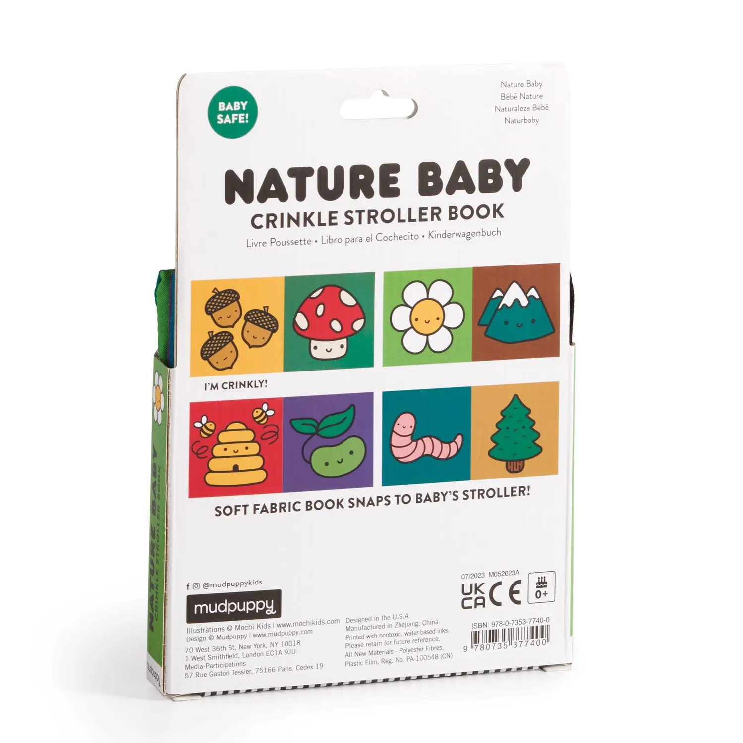 Mudpuppy Nature Baby carte textila carucior 8 pagini