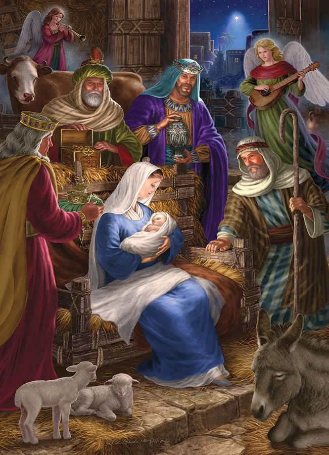 Cobble Hill Family Pieces Holy Night puzzle 350 piese Crăciun
