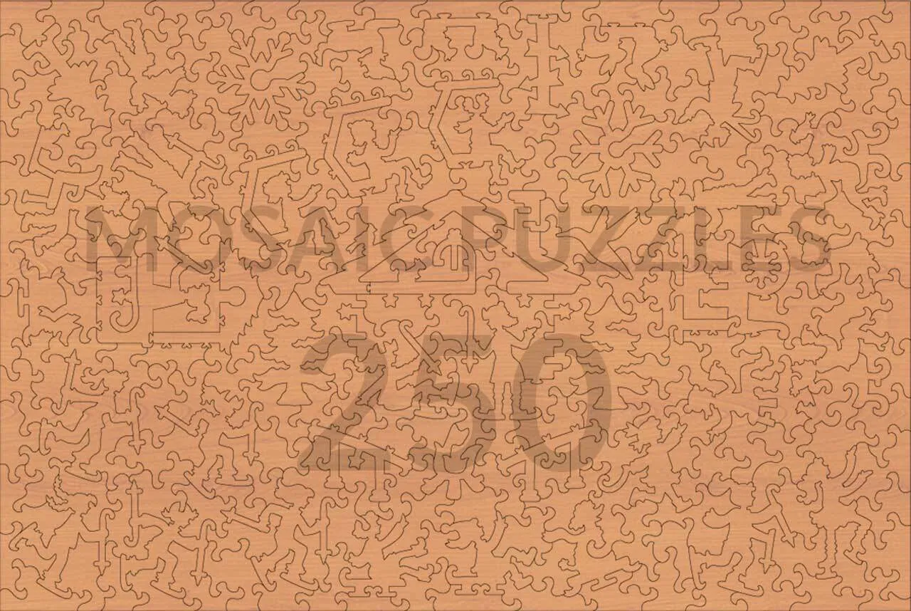 Mosaic Puzzles Bunny Slope Scramble puzzle lemn 250 piese iarna