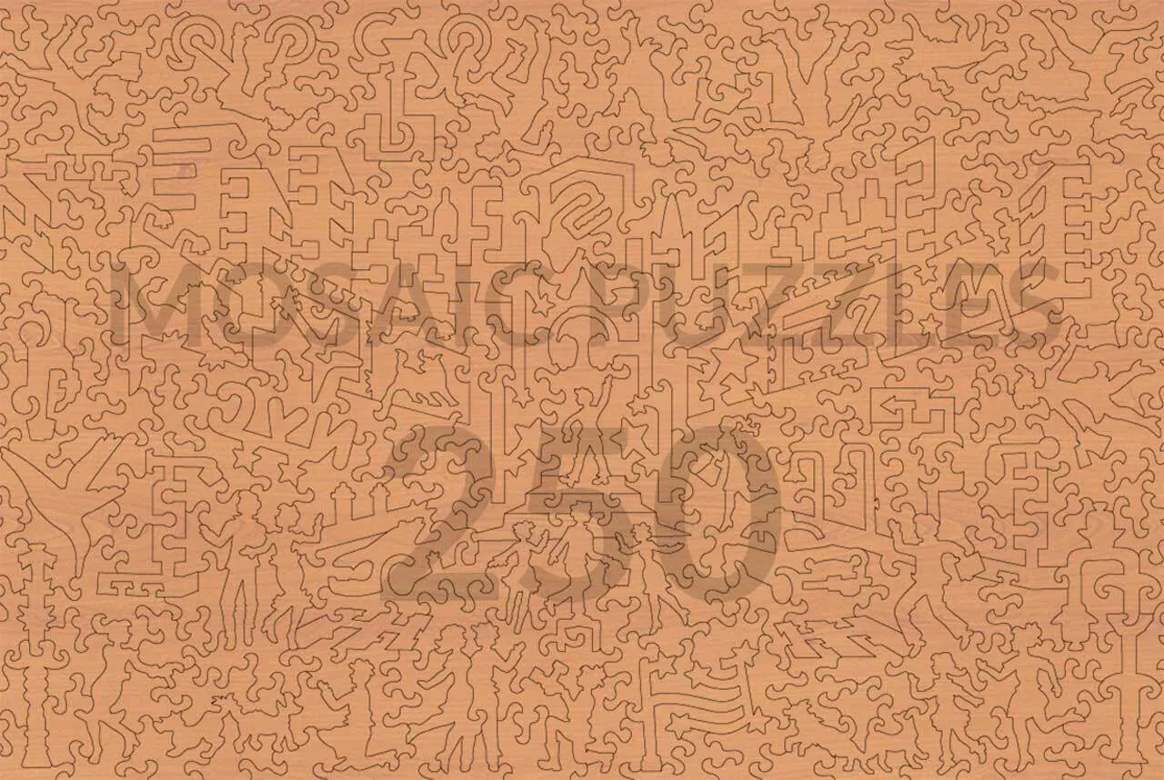 Mosaic Puzzles A Map of the Wondrous Isle of Manhattan puzzle 250 piese