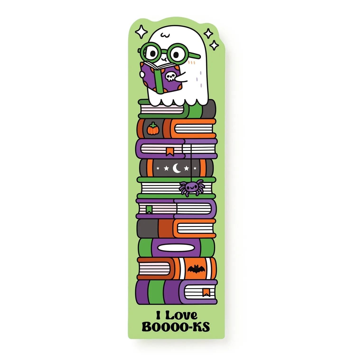 Mudpuppy I Love Boooo-ks semn carte Halloween fantomă