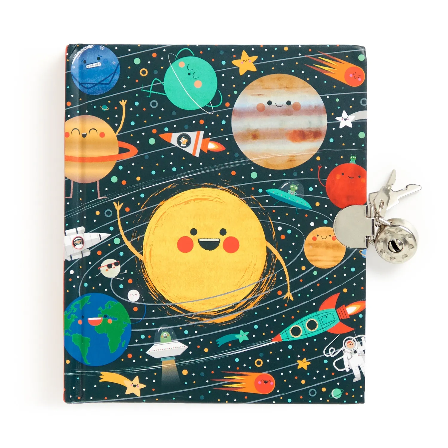 Mudpuppy Solar System Jurnal cu lacăt 192 pagini 16.5x14cm
