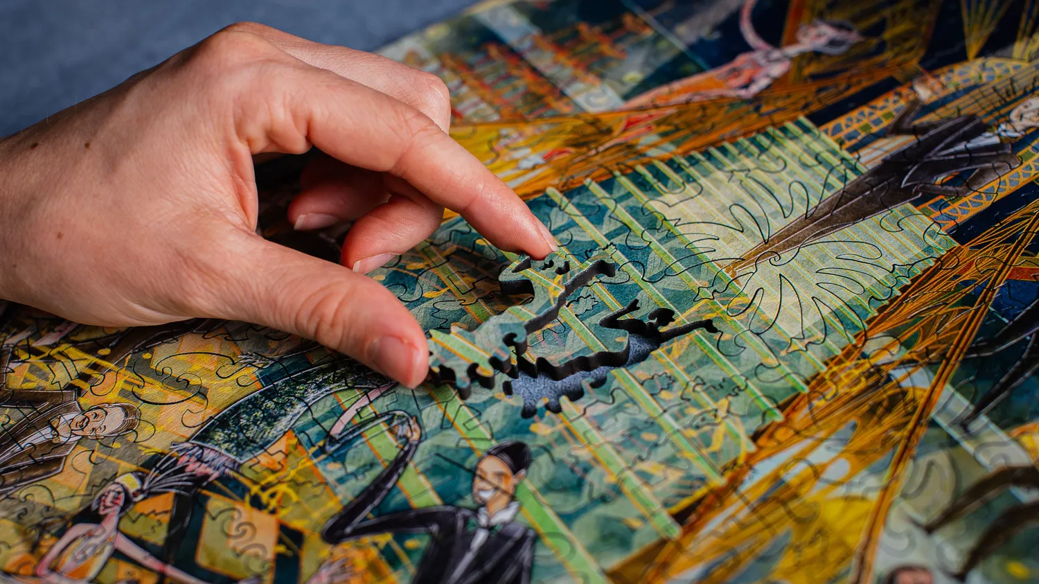 Mosaic Puzzles The Great Gatsby puzzle lemn 1000 piese colorat