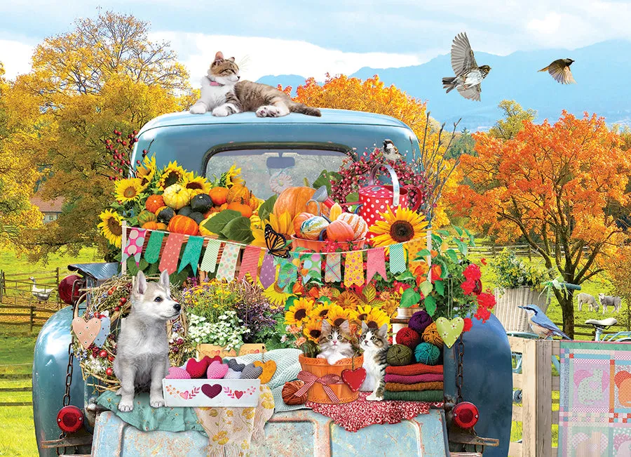 Cobble Hill Country Truck in Autumn puzzle 500 piese toamna