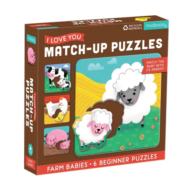 Mudpuppy Farm Babies puzzle sortare 6 plansete