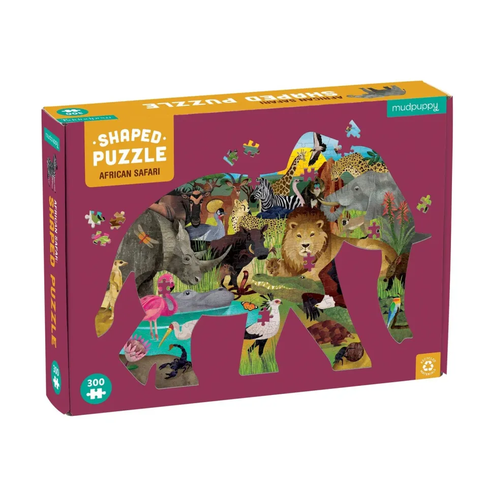 Mudpuppy African Safari puzzle contur 300 piese elefant