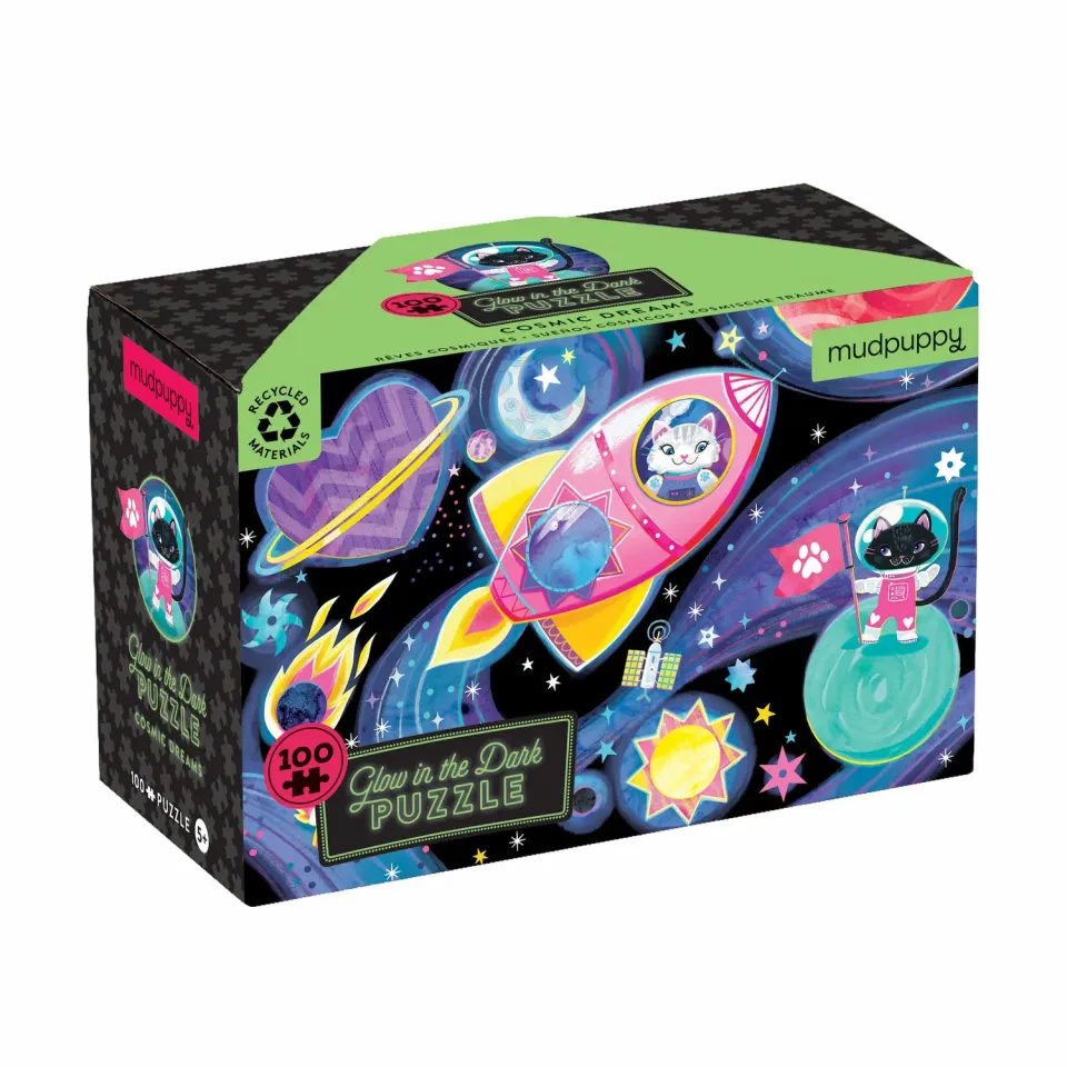 Mudpuppy Cosmic Dreams 100 puzzle fosforescent spatiu 46x30cm