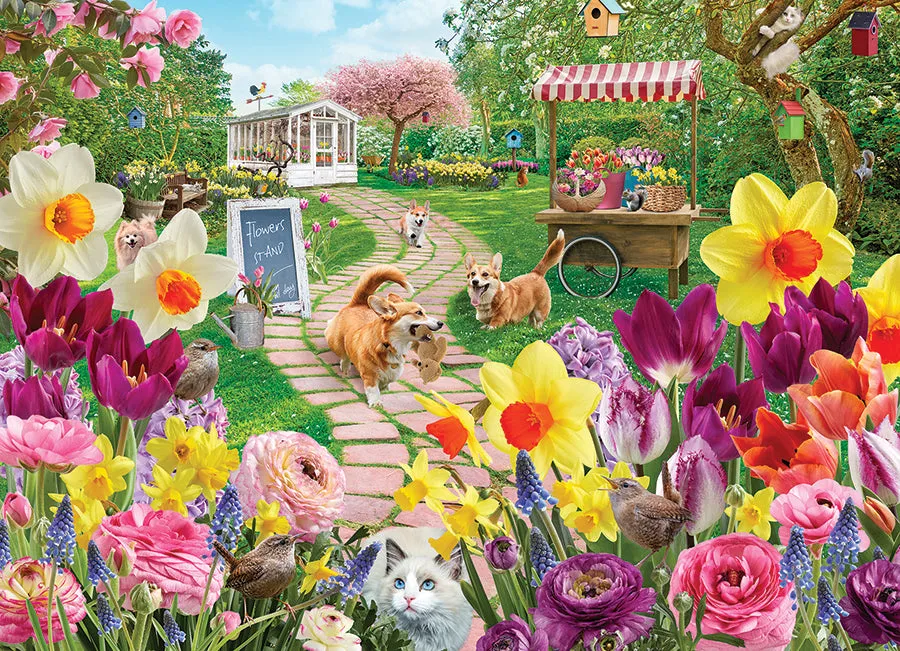 Cobble Hill Springtime Frolic puzzle 1000 piese gradina