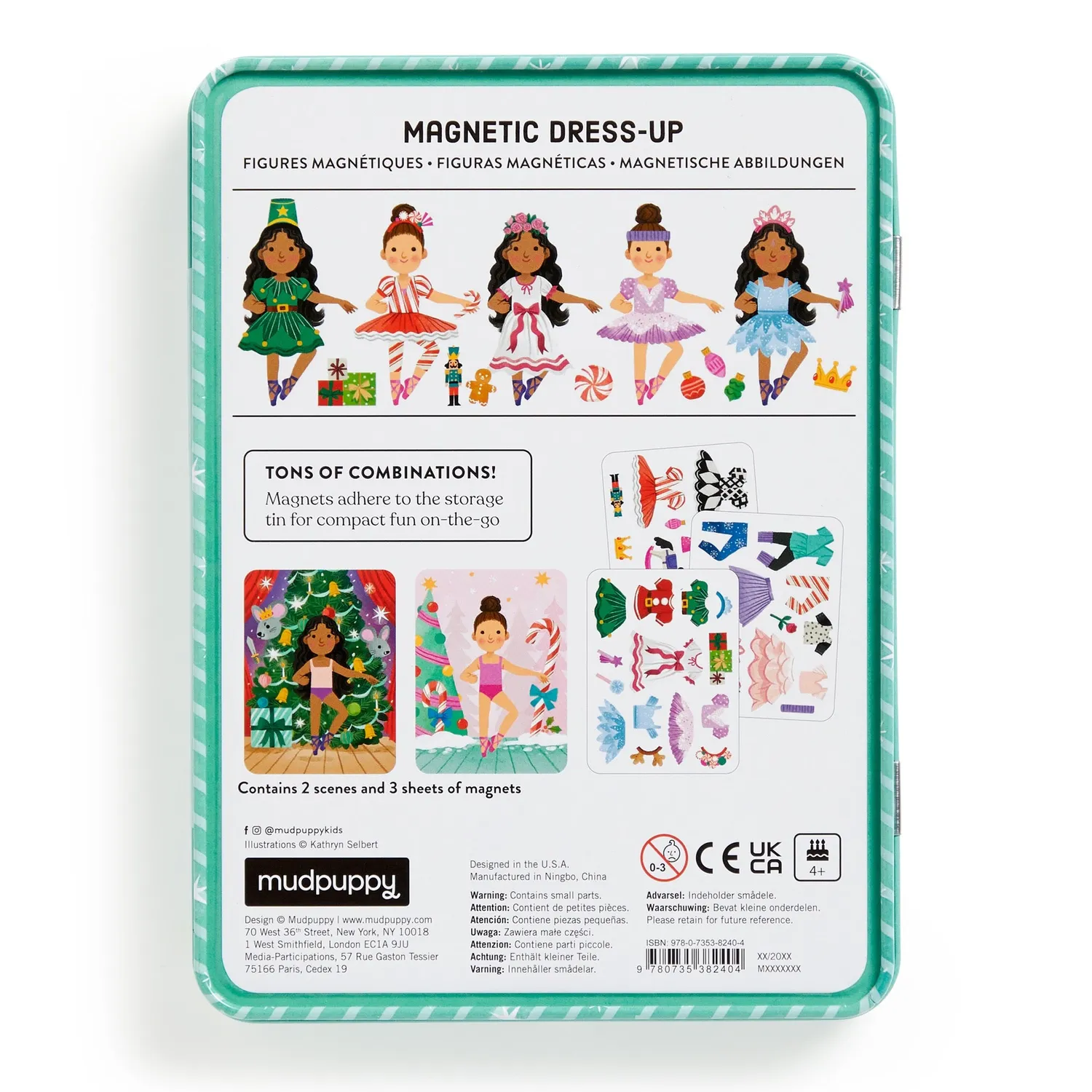 Mudpuppy Enchanted Nutcracker set magnetic balerine