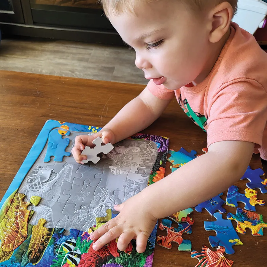 Cobble Hill Undersea Turtle puzzle 35 piese tava ocean
