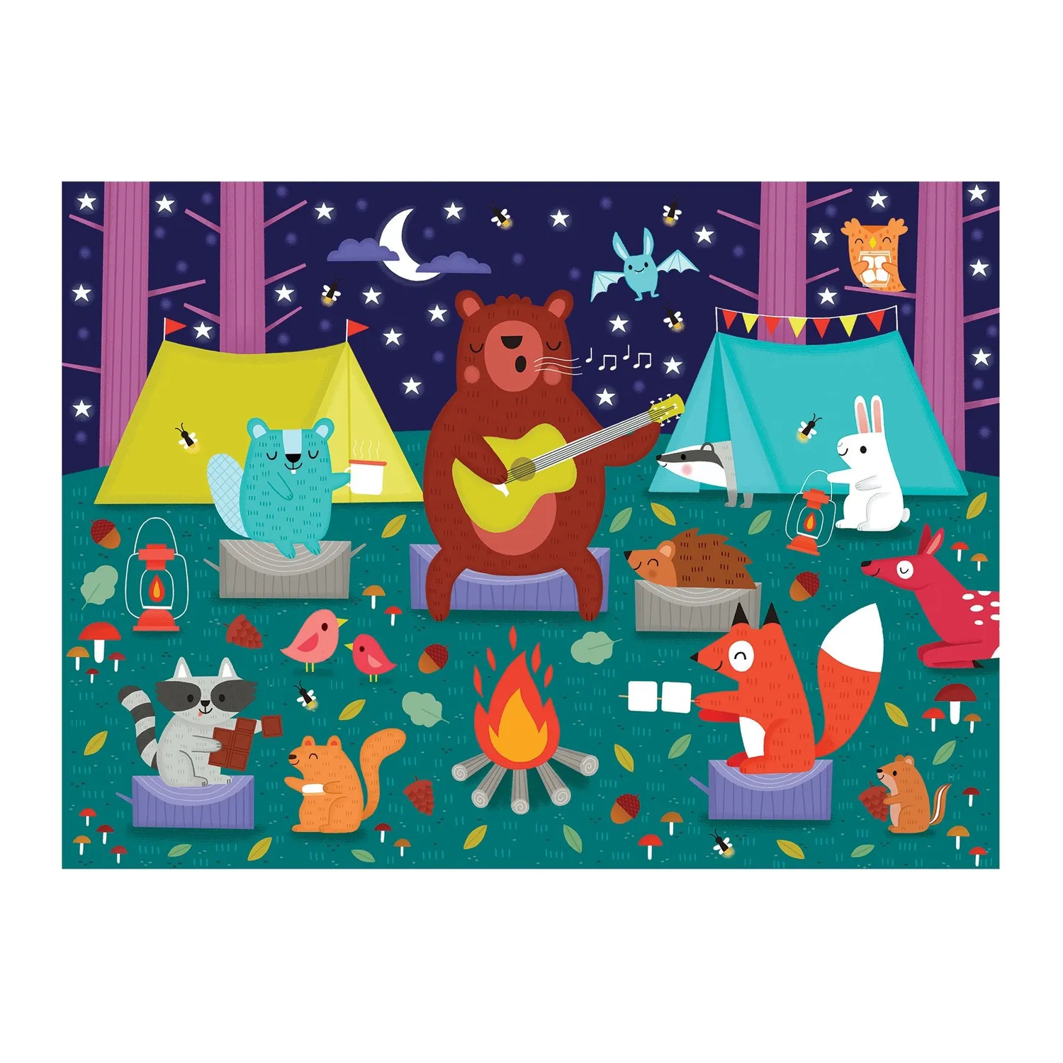 Mudpuppy Campfire Friends puzzle parfumat 60 piese