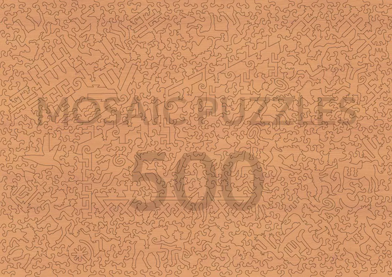 Mosaic Puzzles Riders of Texas puzzle lemn 500 piese cai