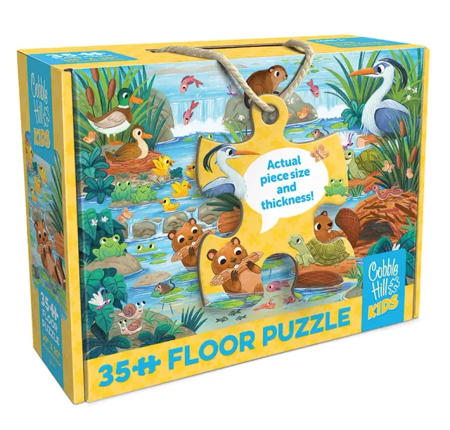 Cobble Hill Beaver and Friends puzzle podea 35 piese animale