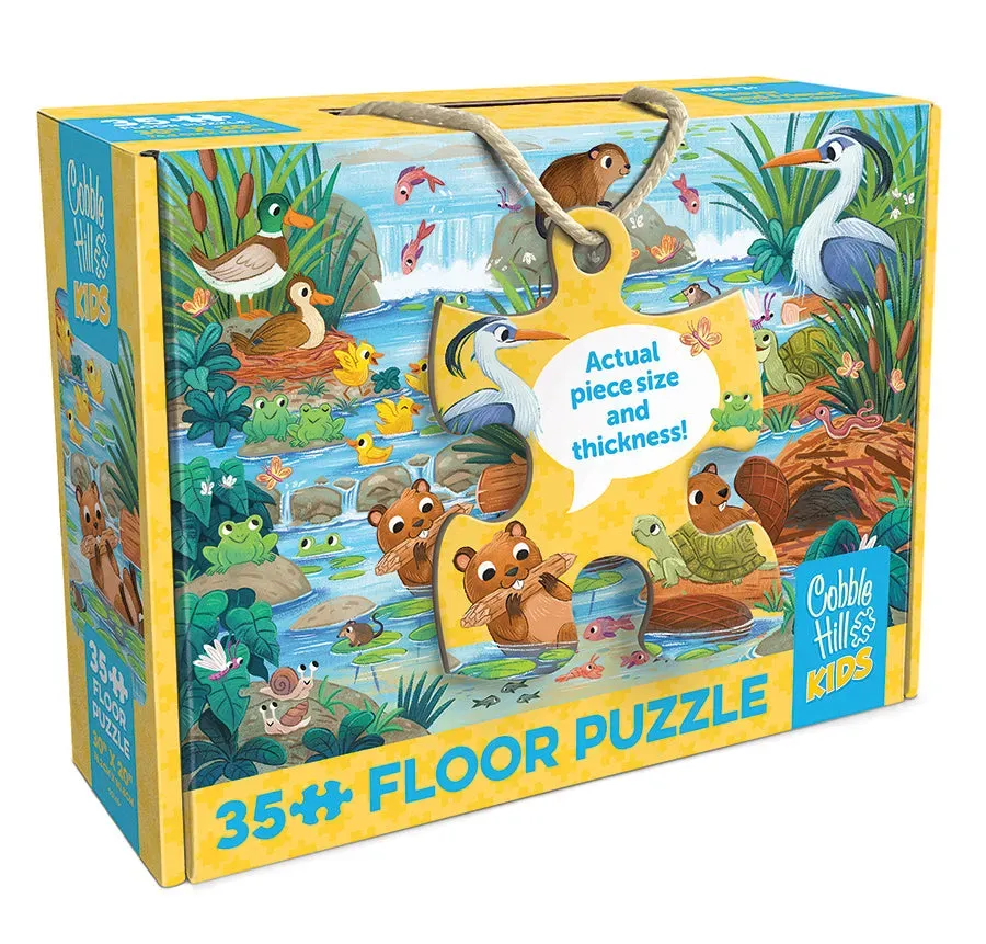 Cobble Hill Beaver and Friends puzzle podea 35 piese animale