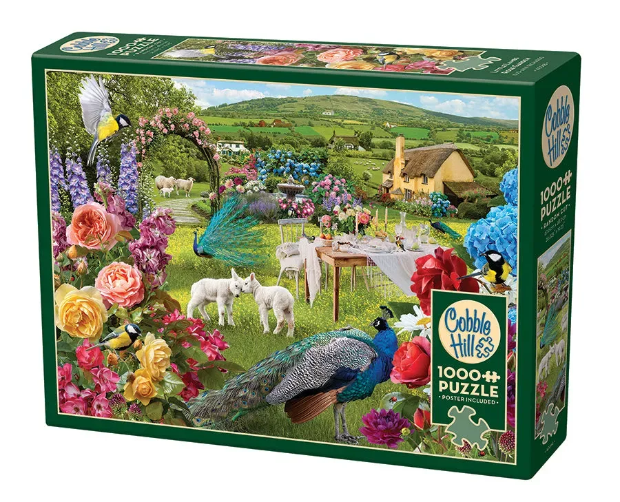 Cobble Hill Little Lambs Rose Garden puzzle 1000 piese