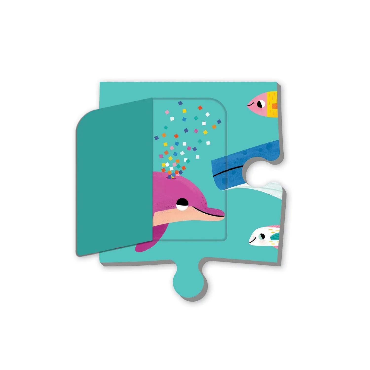 Mudpuppy Ocean Party puzzle 12 piese cu clapete