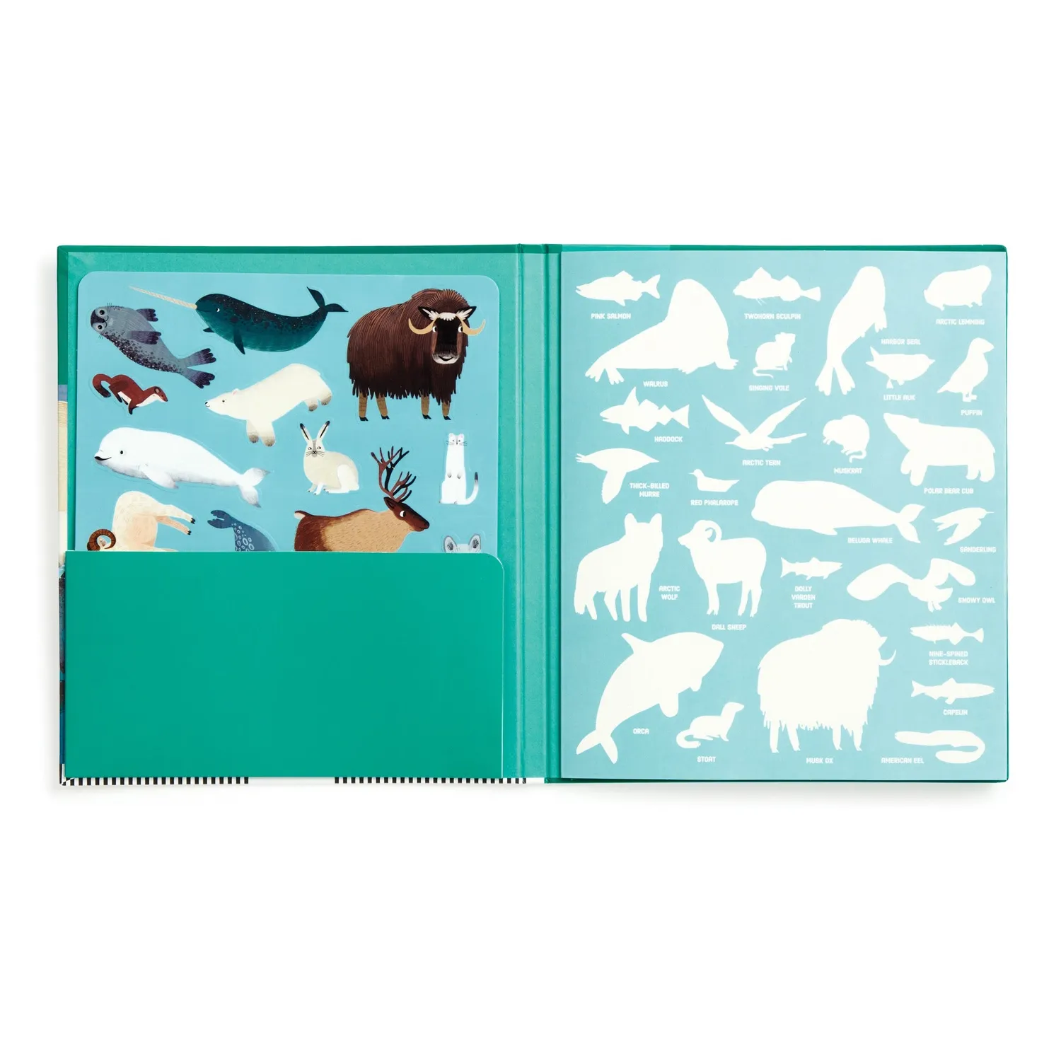 Mudpuppy Arctic Life set stickere reutilizabile 50+ piese