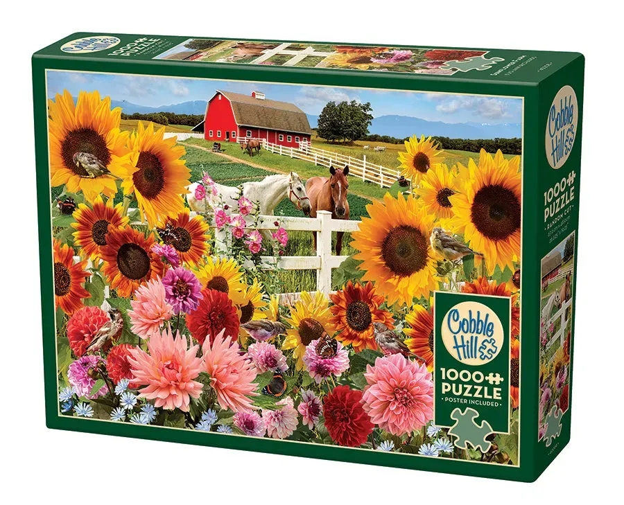 Cobble Hill Sunflower Farm puzzle 1000 piese fermă
