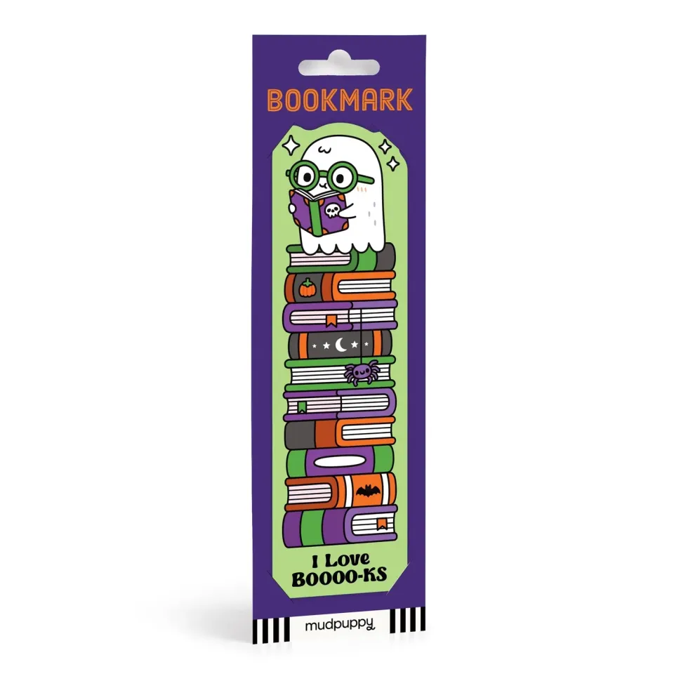 Mudpuppy I Love Boooo-ks semn carte Halloween fantomă