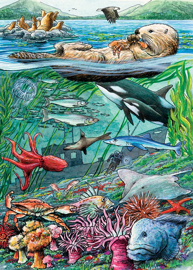 Cobble Hill Life on the Pacific Ocean puzzle tava 35 piese ocean