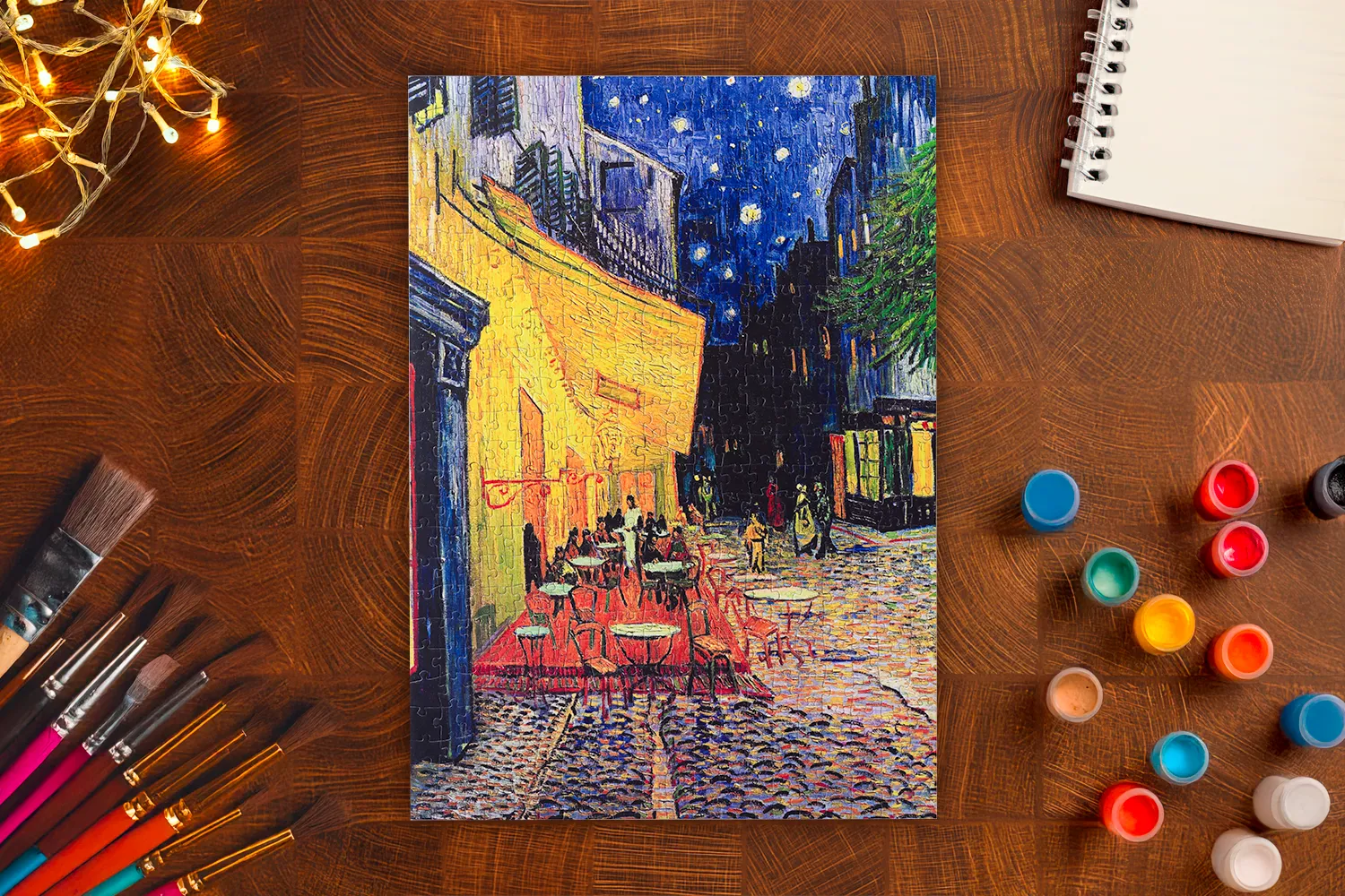 Mosaic Puzzles Traditions Cafe Terrace at Night puzzle 500 piese Van Gogh