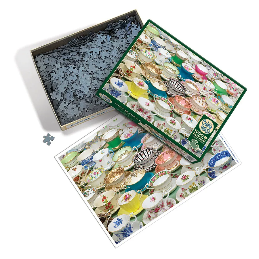 Cobble Hill Teacups puzzle 1000 piese cesti vintage