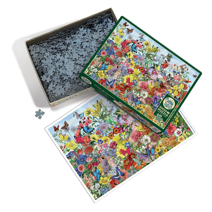 Cobble Hill Butterfly Garden puzzle 1000 piese fluturi