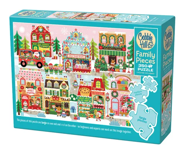 Cobble Hill Tinsel Town puzzle familie 350 piese Craciun