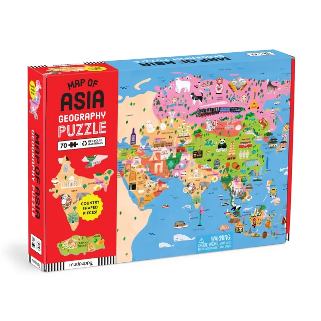Mudpuppy Map of Asia 70 piese puzzle geografic