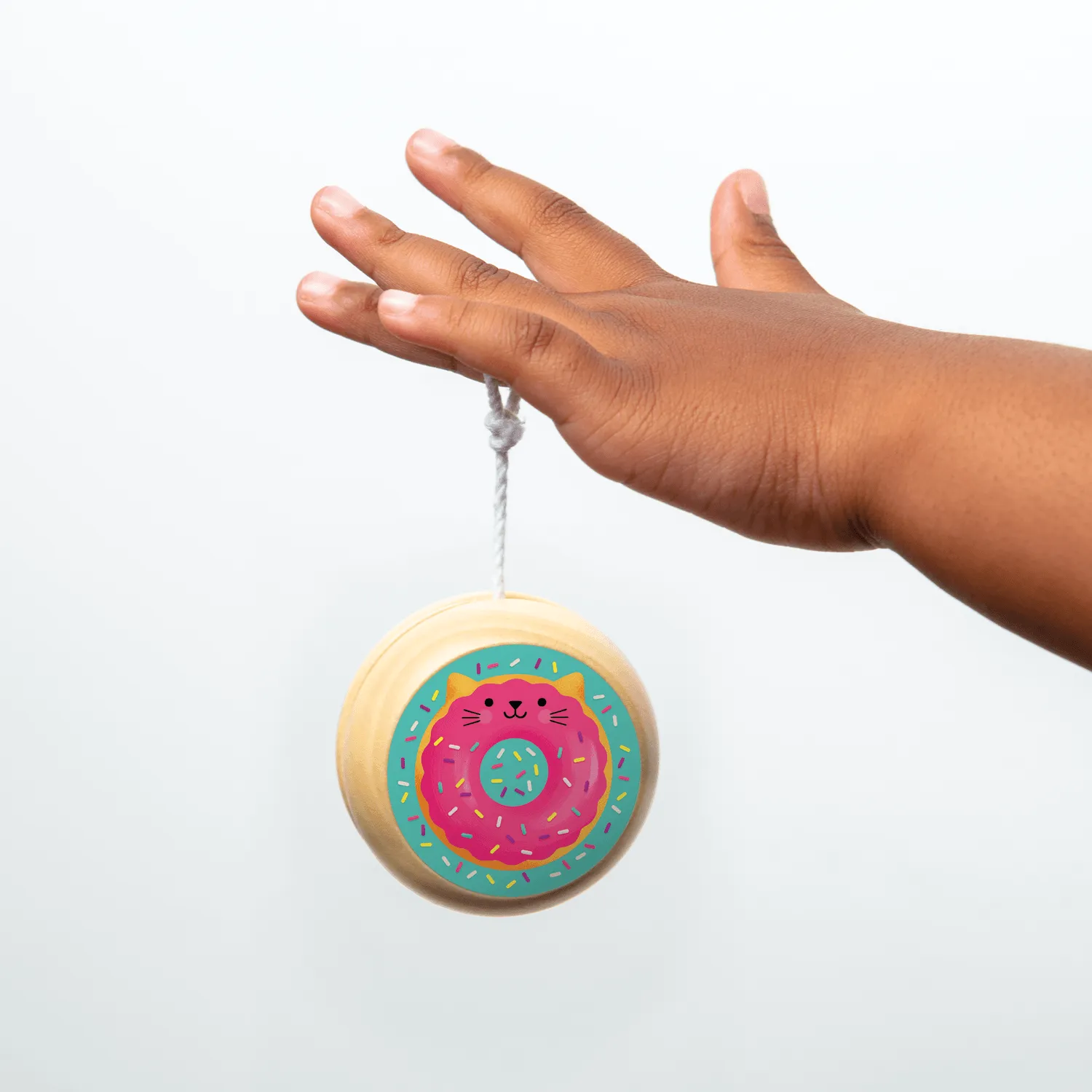Mudpuppy Cat Donut yo-yo lemn cu pisică