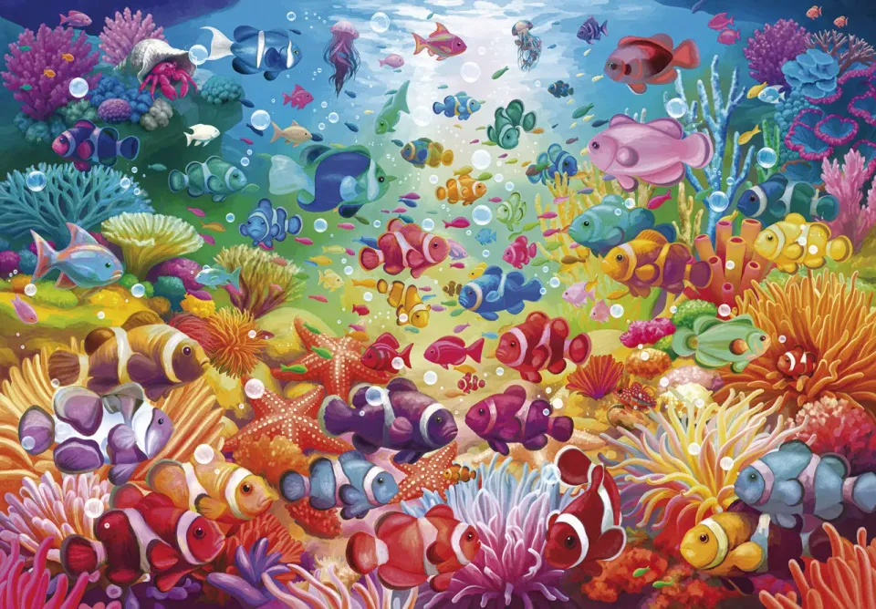 Mosaic Puzzles Reef's Painted Garden puzzle lemn 50 piese copii