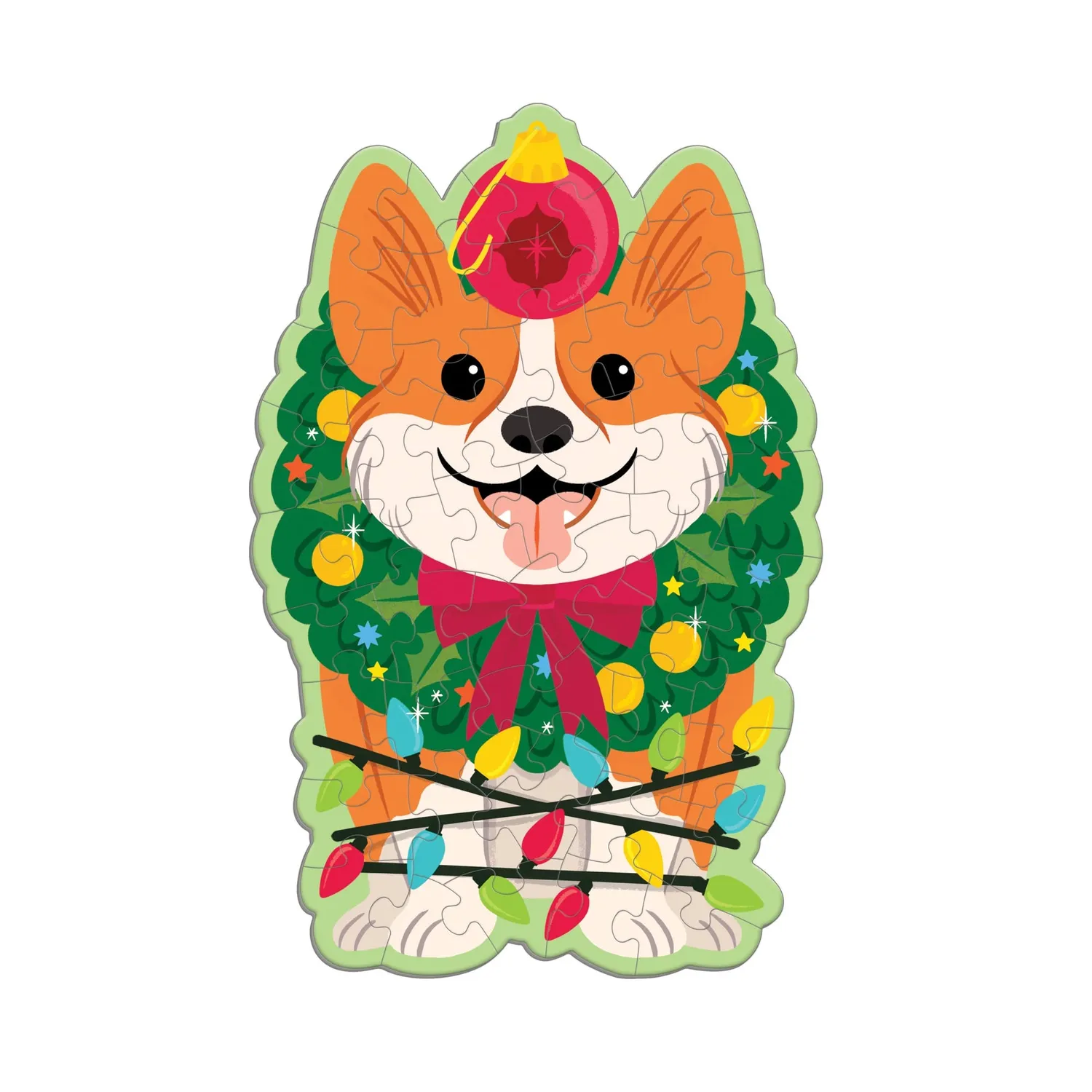 Mudpuppy Christmas Corgi 48 piese mini puzzle parfumat