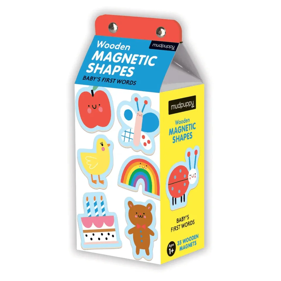 Mudpuppy Baby's First Words set magnetic lemn cuvinte