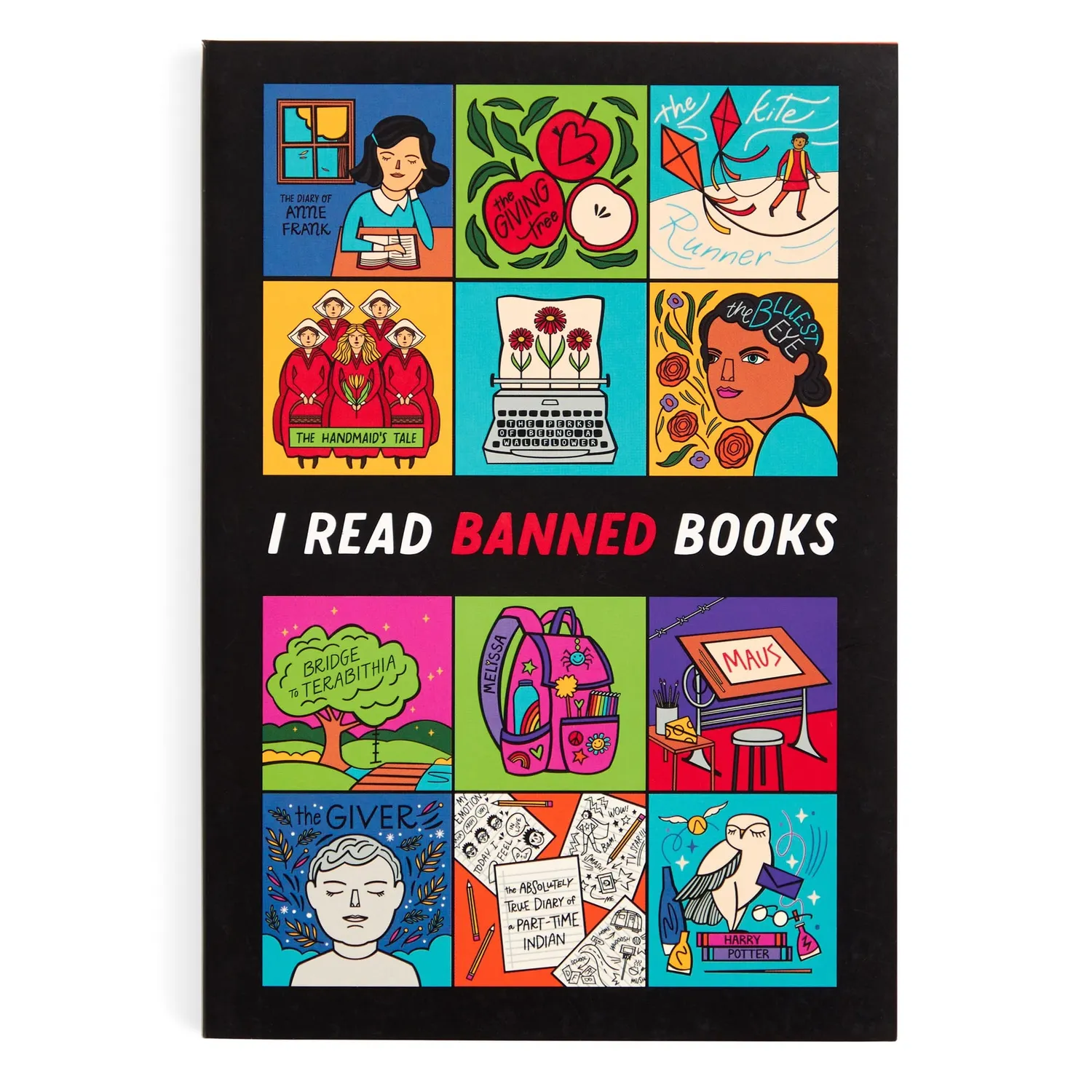 Mudpuppy I Read Banned Books jurnal A5 liniat