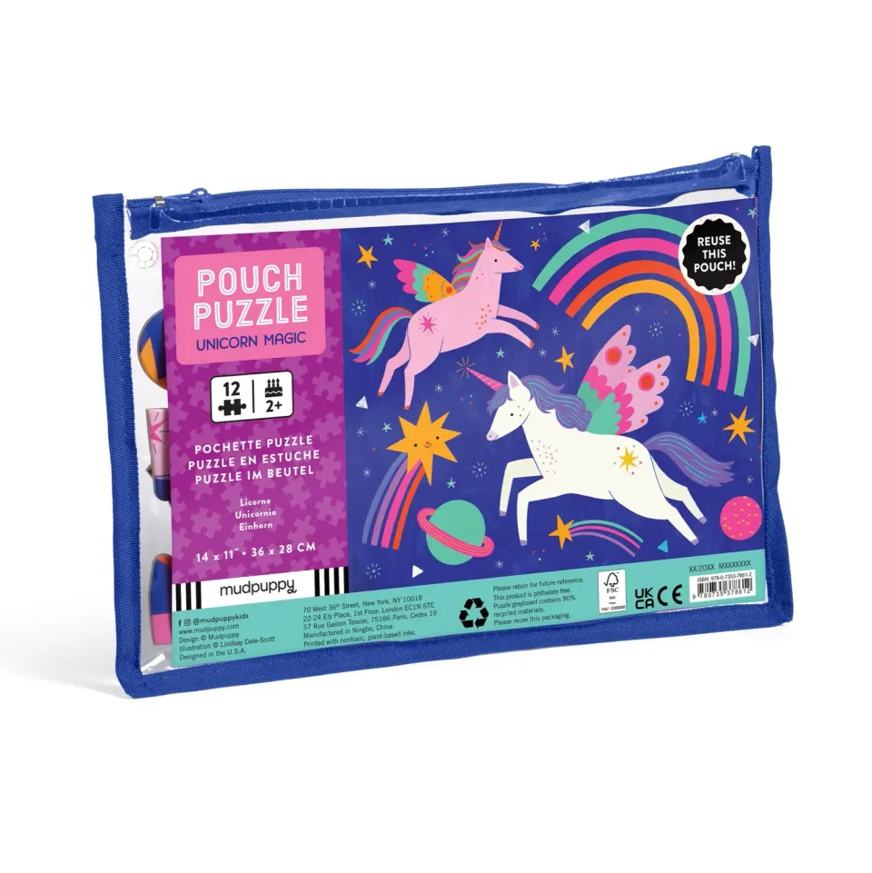 Mudpuppy Unicorn Magic puzzle 12 piese in husa