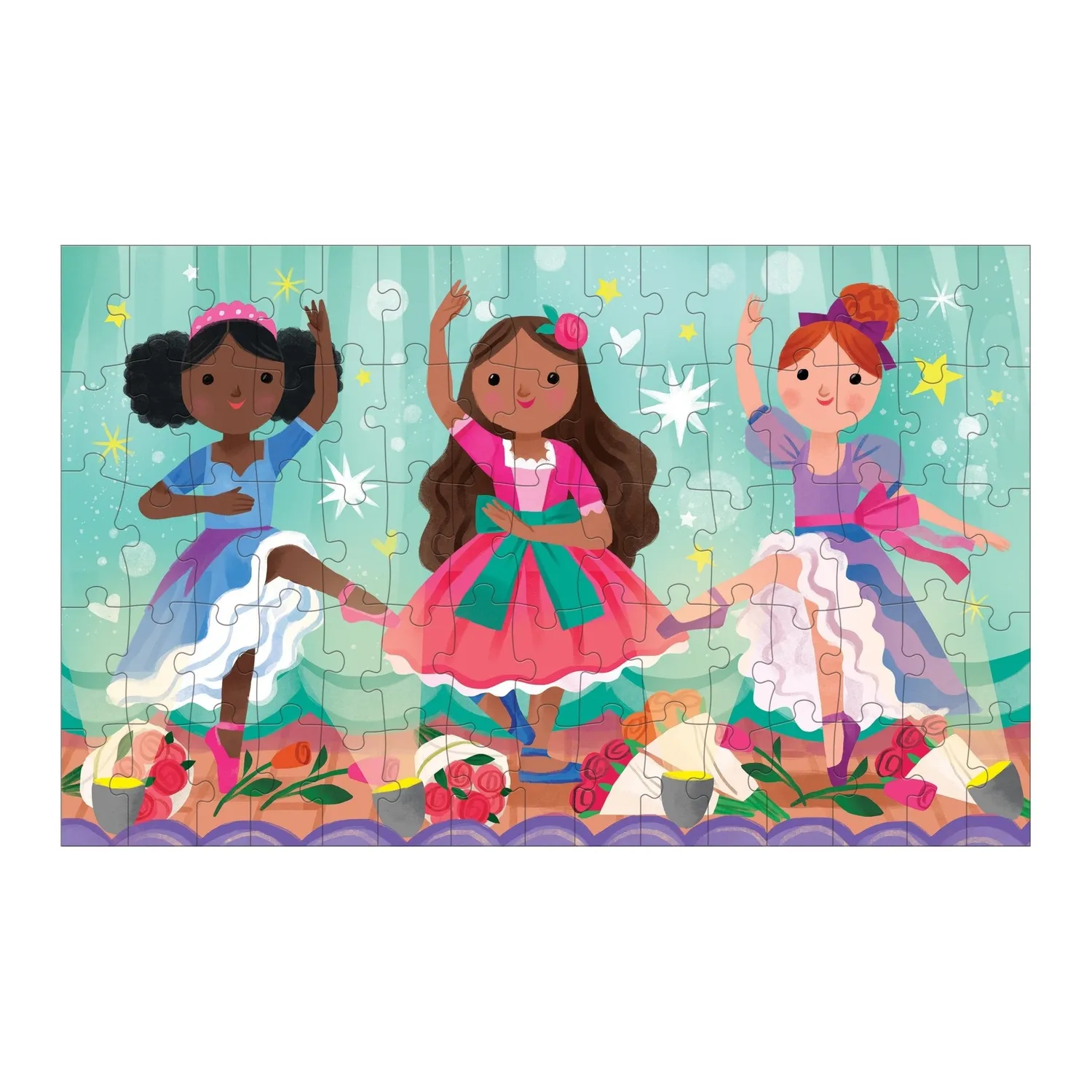 Mudpuppy Graceful Ballerinas puzzle lenticular 75 piese