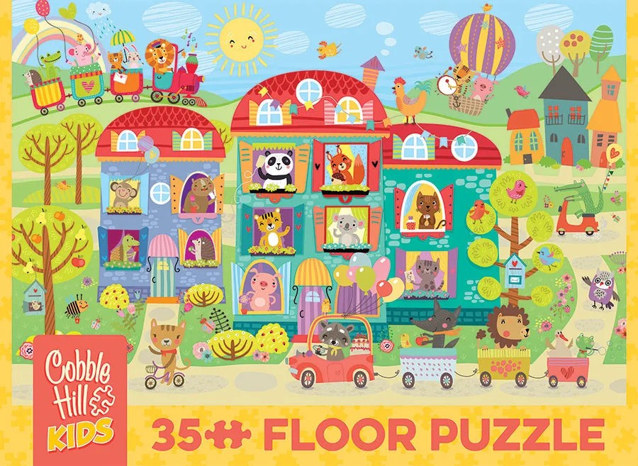 Cobble Hill Friendly Neighbors puzzle podea 35 piese animale