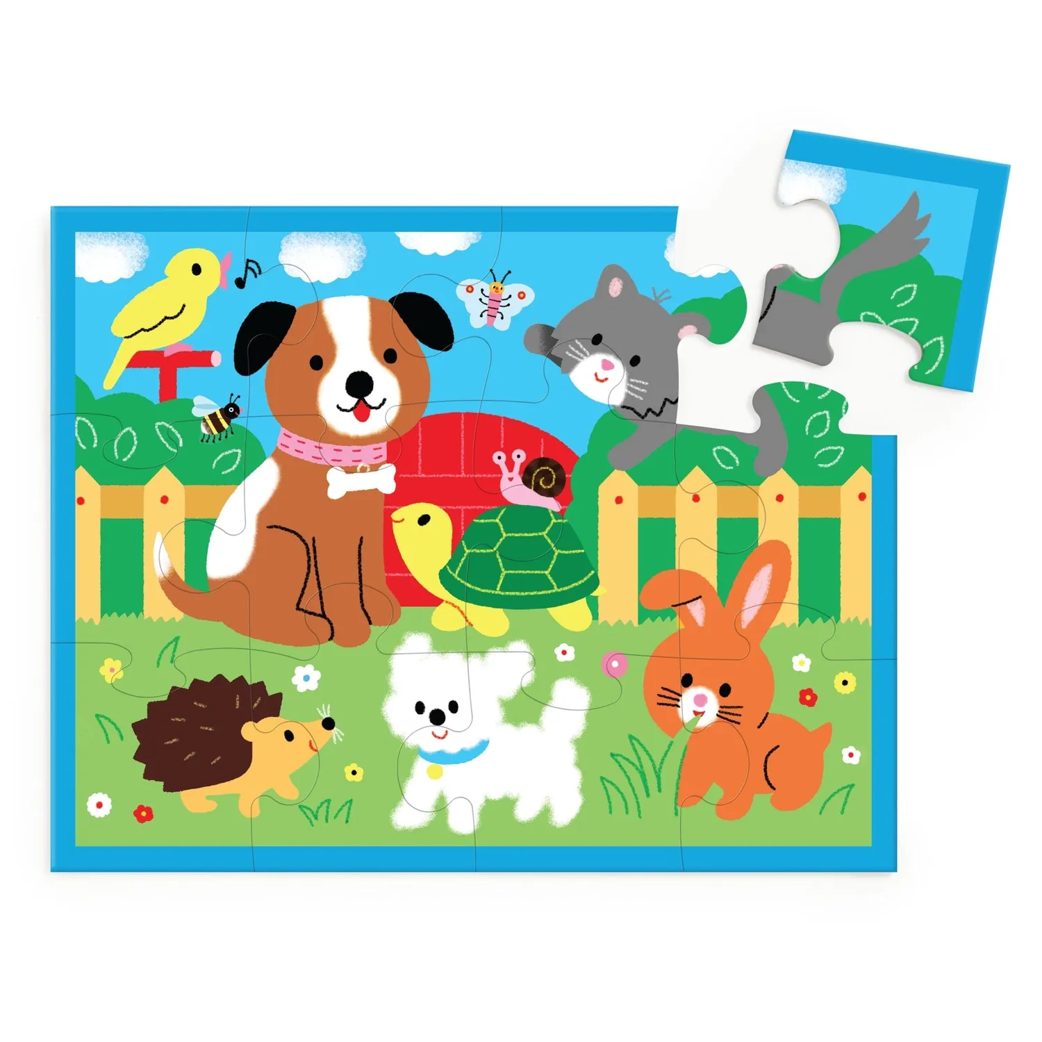 Mudpuppy Playful Pets puzzle 12 piese husa