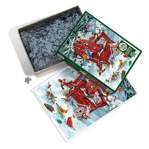 Cobble Hill Adirondack Birds puzzle 1000 piese iarnă