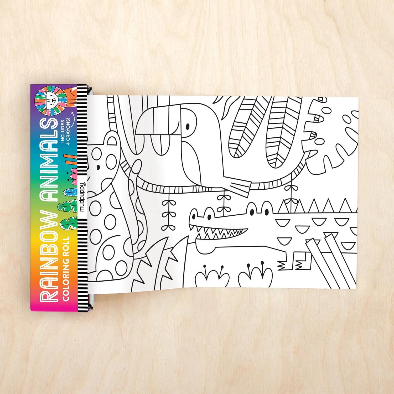 Mudpuppy Rainbow Animals rolă colorat mini 3+ ani