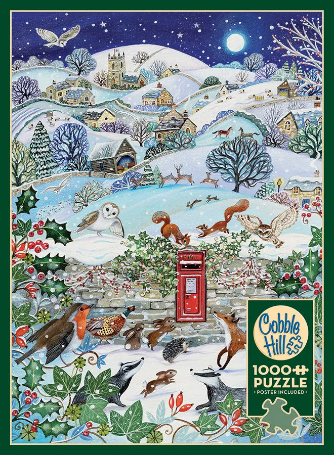 Cobble Hill Village on a Winter Night puzzle 1000 piese iarnă